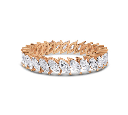 Slanted Marquise Cut Diamond Eternity Ring