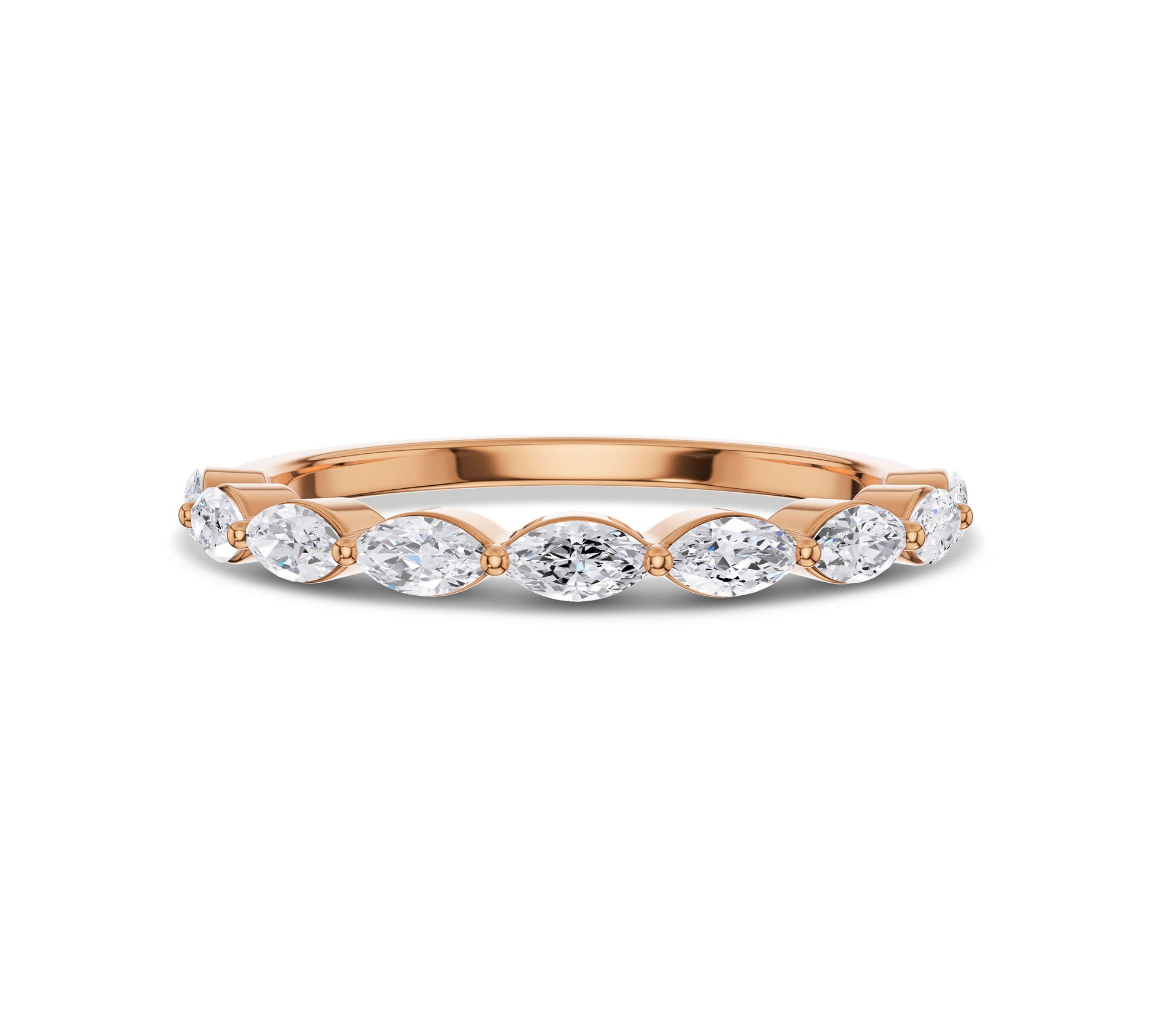Elegant rose gold marquise ring