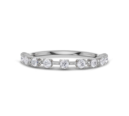 diamond band ring in white gold