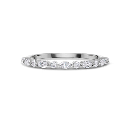 diamond marquise band white gold