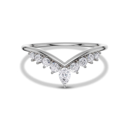 white gold crown ring