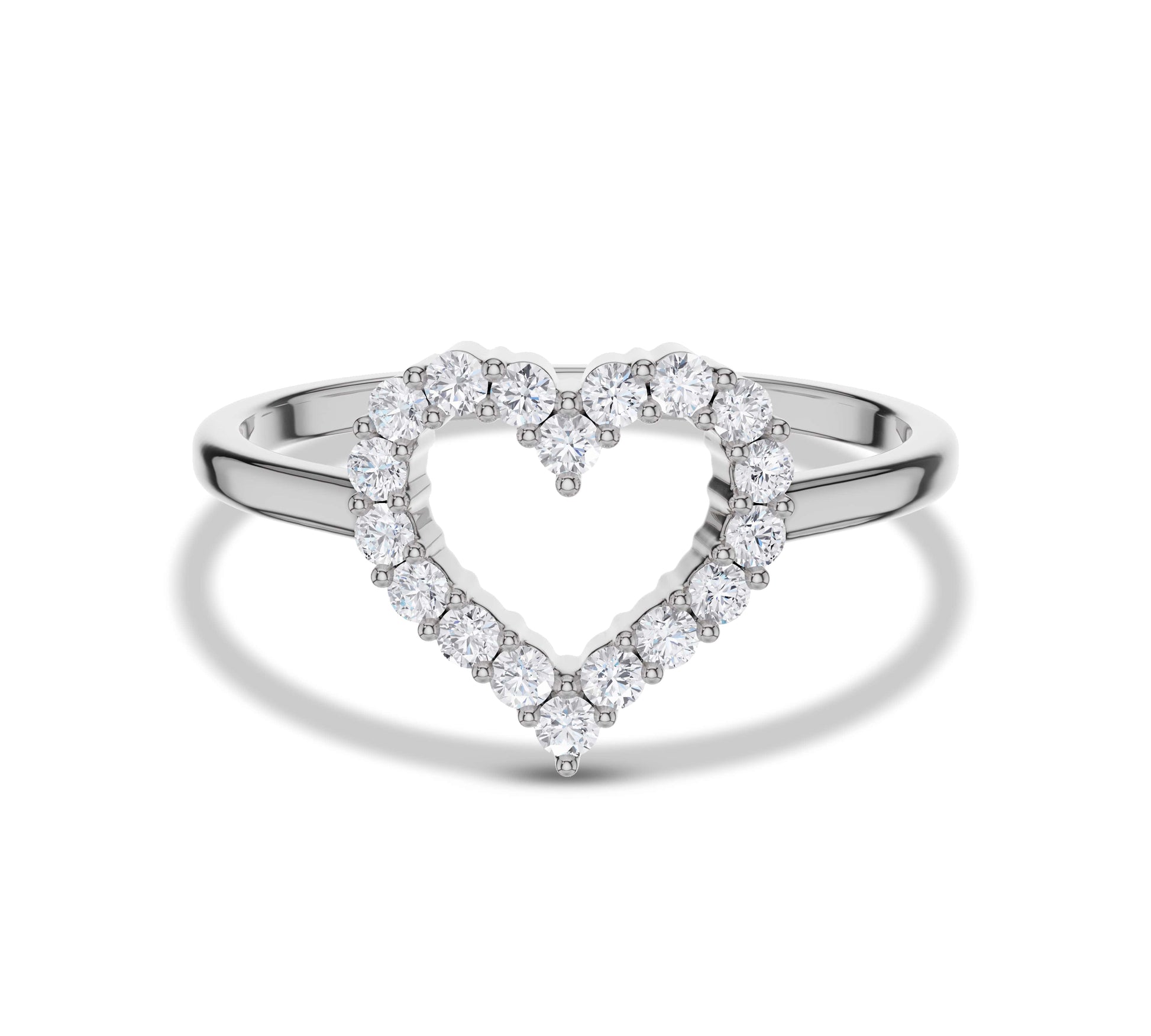 diamond heart ring