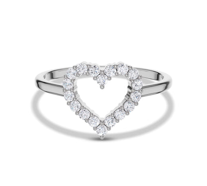 diamond heart ring