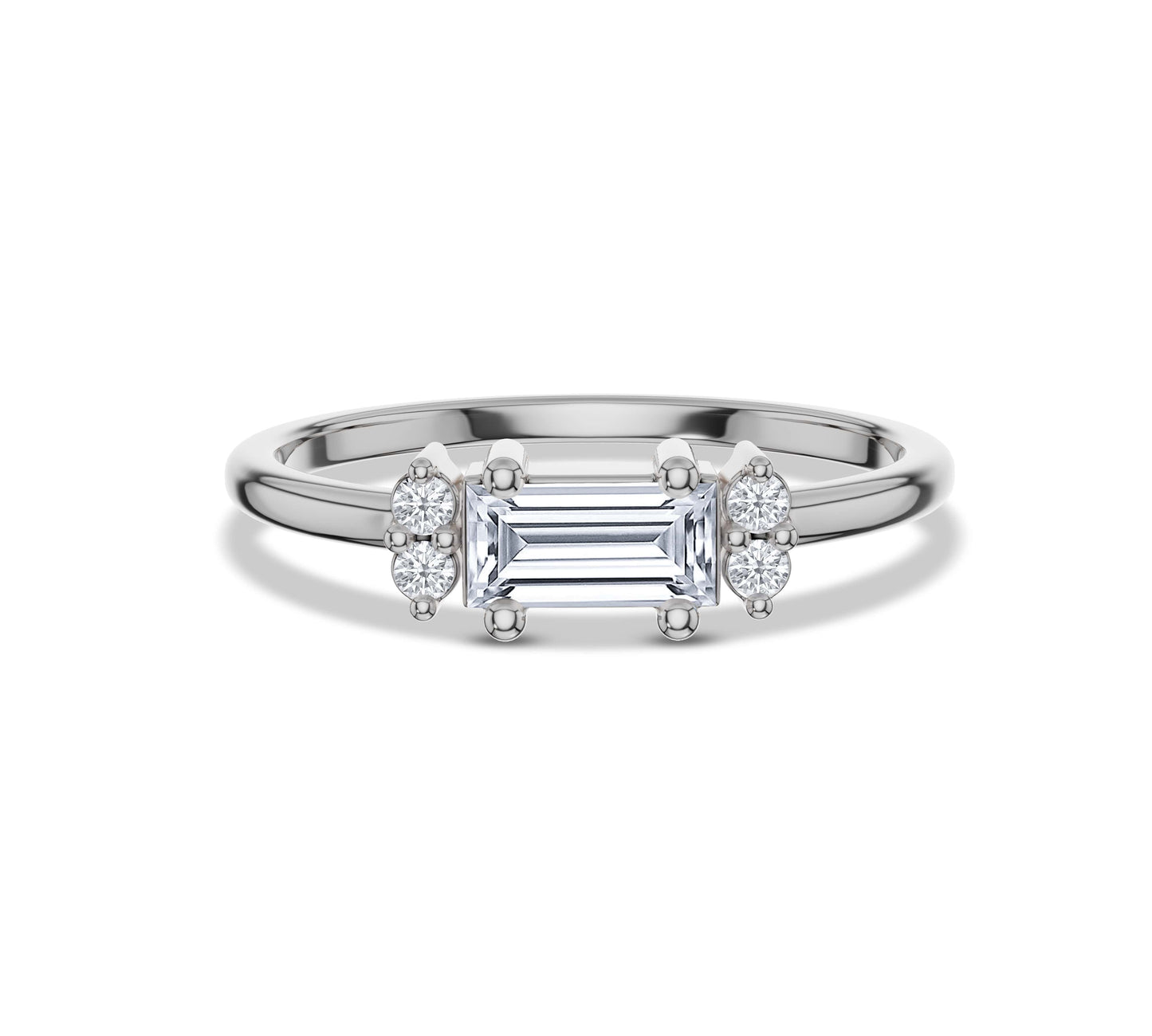 baguette and diamond band