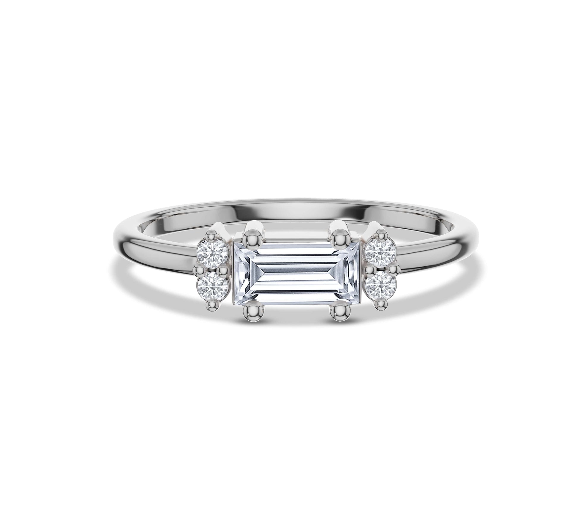 baguette and diamond band