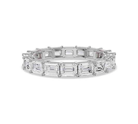 Refined emerald cut full circle band