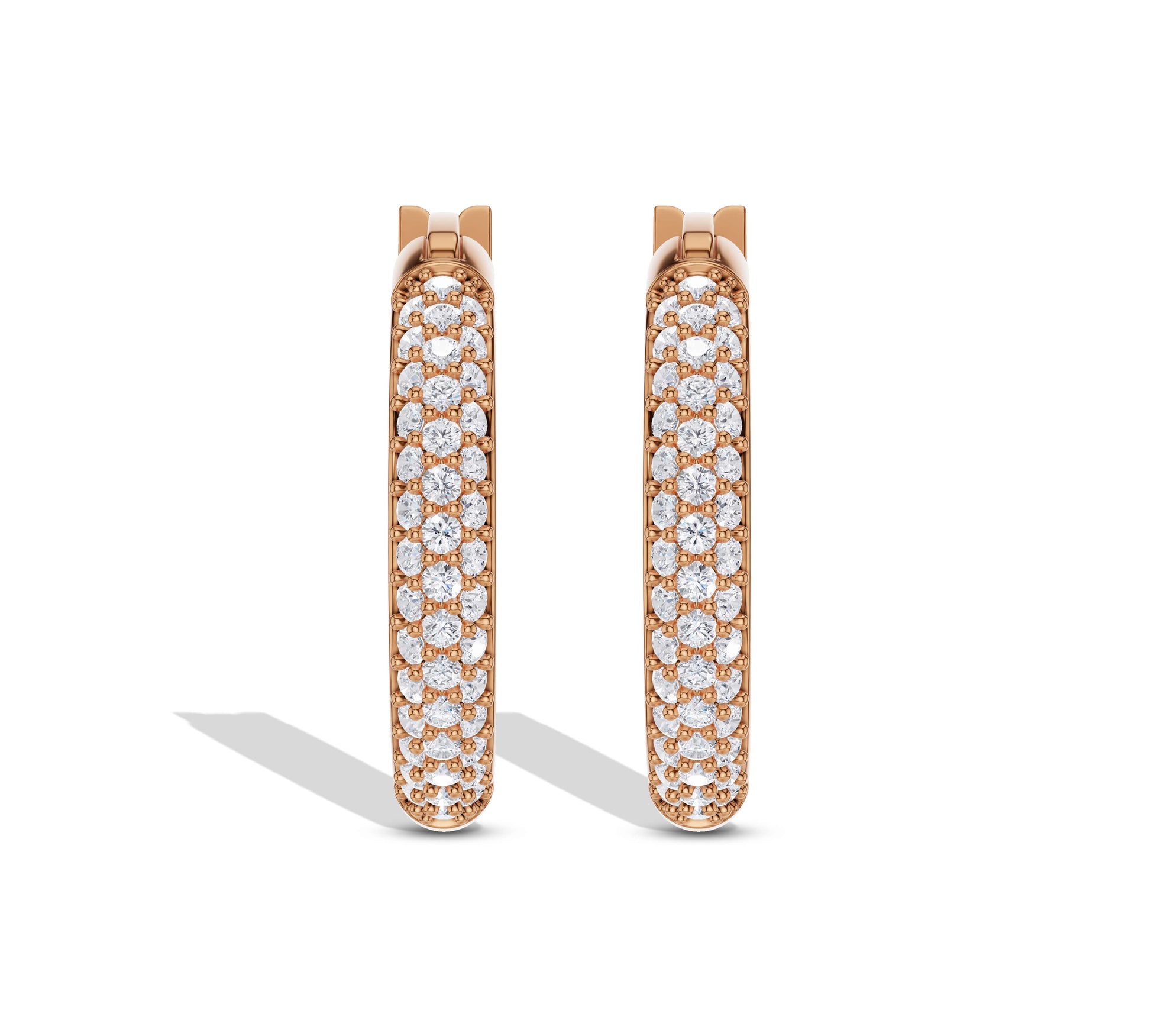 Elegant women’s diamond hoop earrings