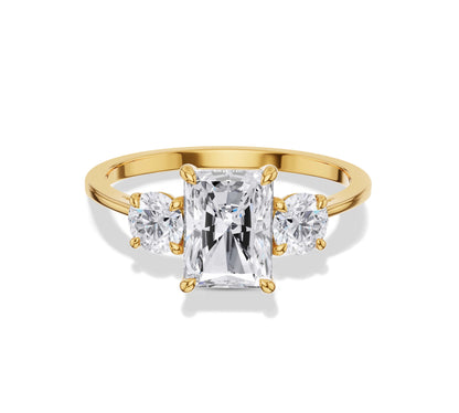 three stone engagement ring diamond