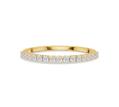 Diamond eternity band ring in yellow gold