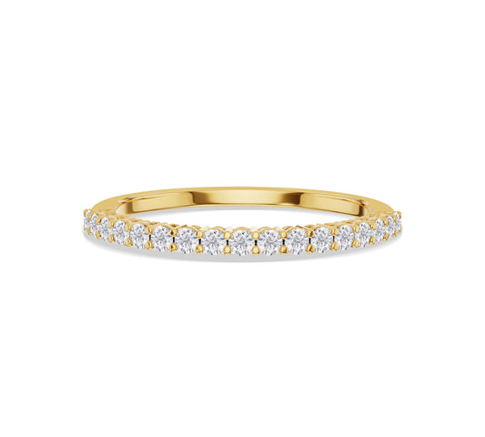 Diamond eternity band ring in yellow gold