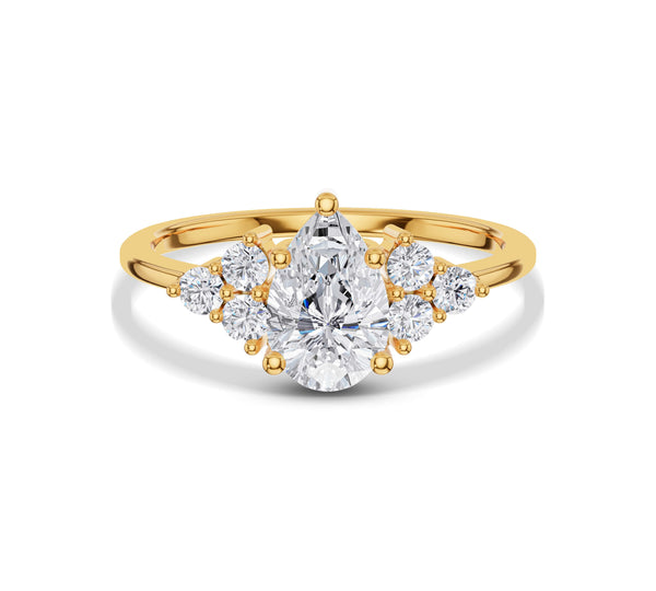 Lab Grown Pear Earthy Engagement Ring