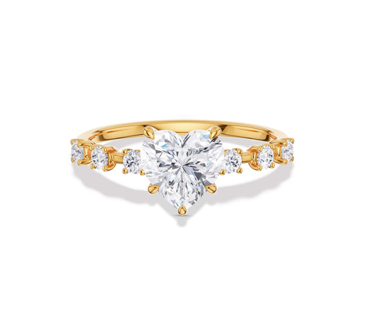 heart shaped engagement ring
