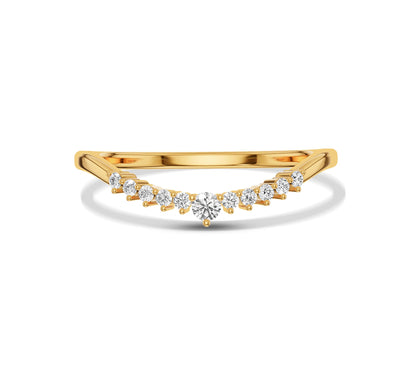 curved wedding ring