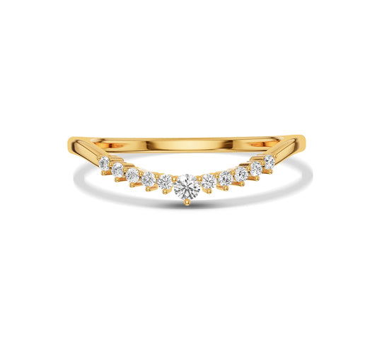 curved wedding ring