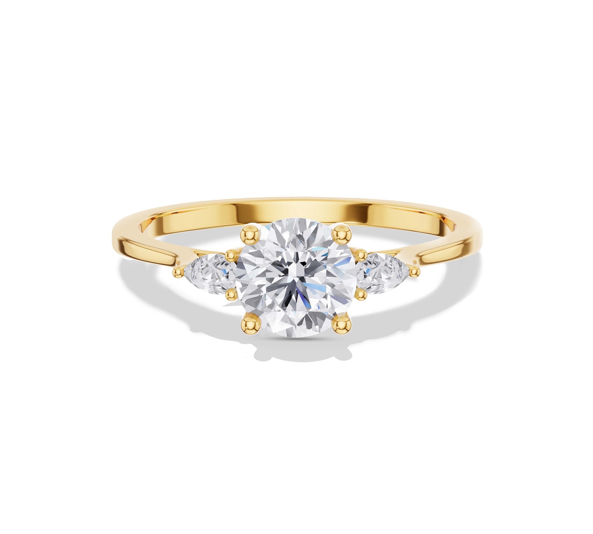 three stone engagement rings​