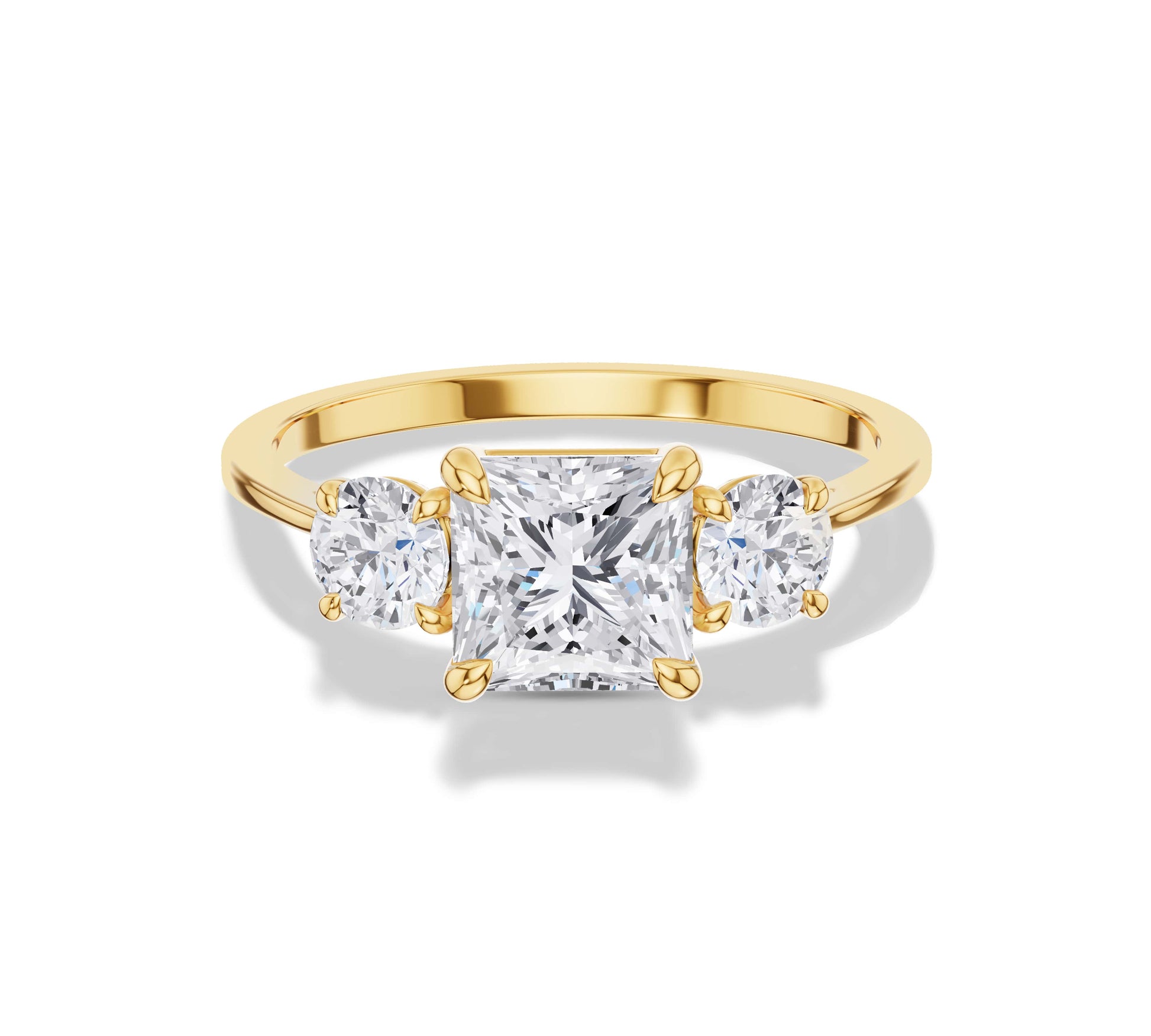 three stone diamond ring