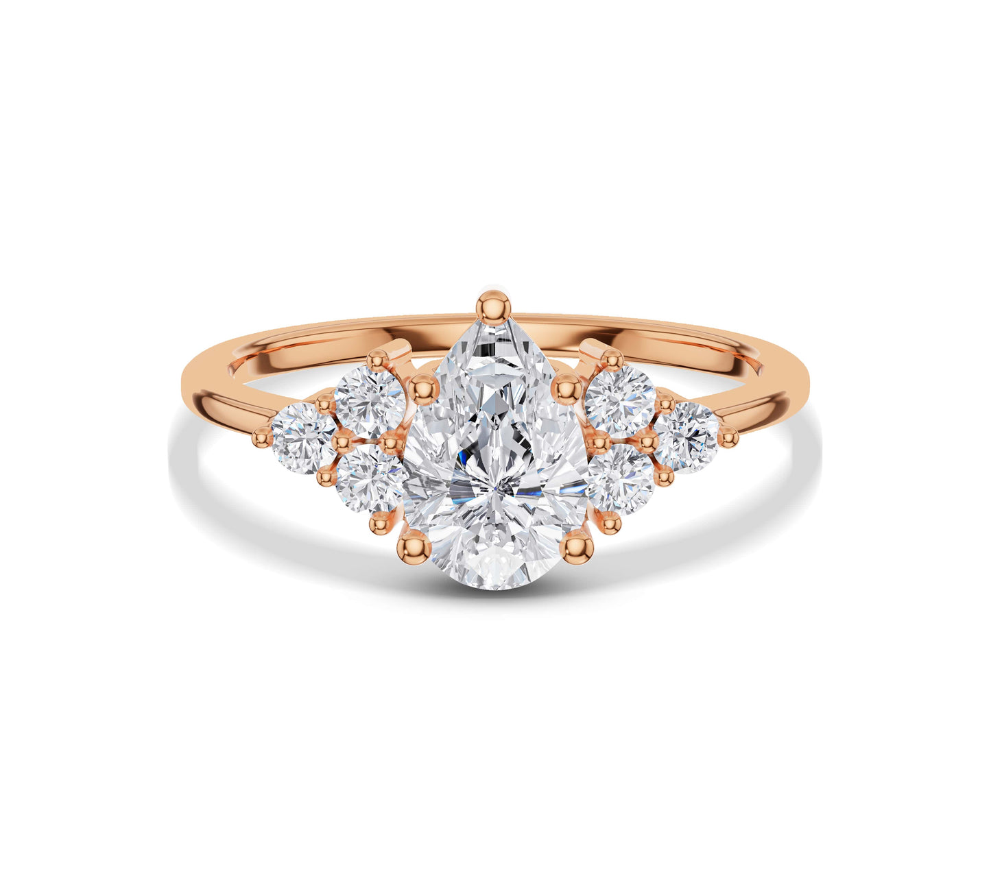 rose gold forest engagement rings