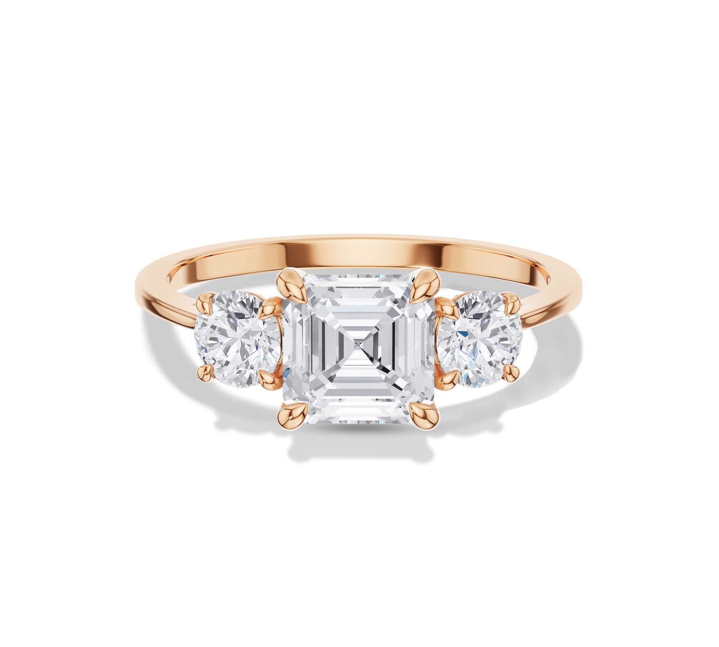 three stone engagement ring diamond