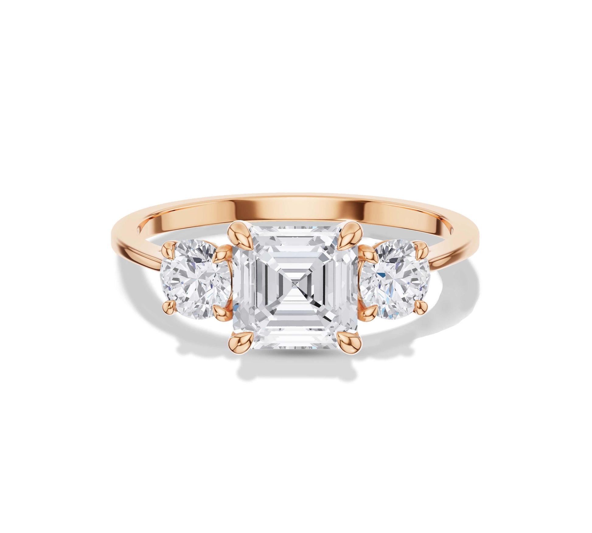 three stone engagement ring diamond