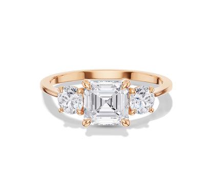 three stone engagement ring diamond