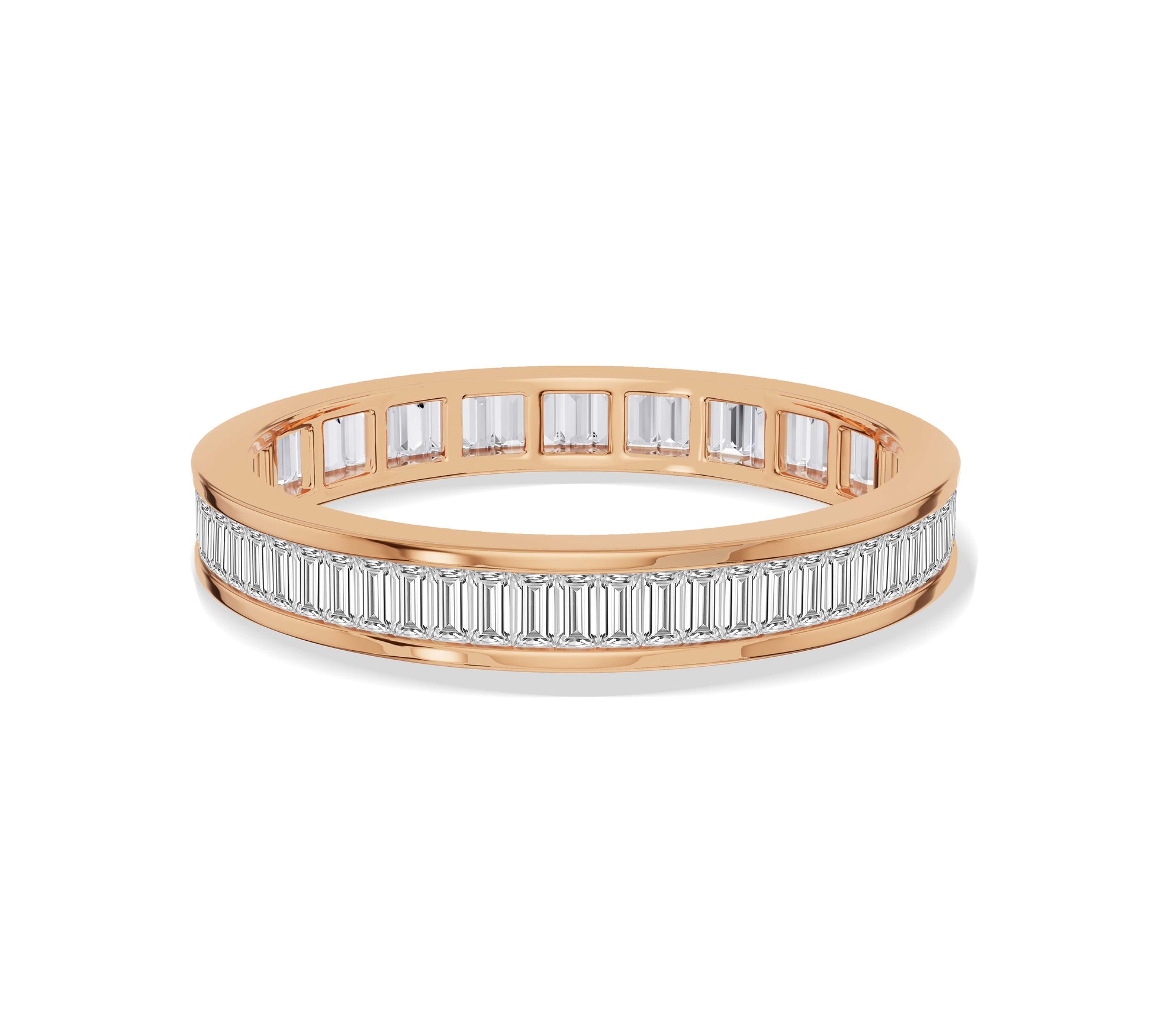 Timeless channel set diamond band