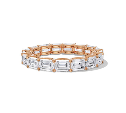 emerald cut eternity band