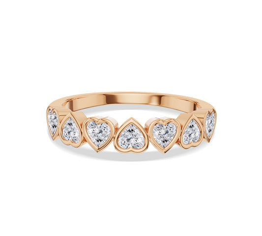 wedding band for heart shaped engagement ring