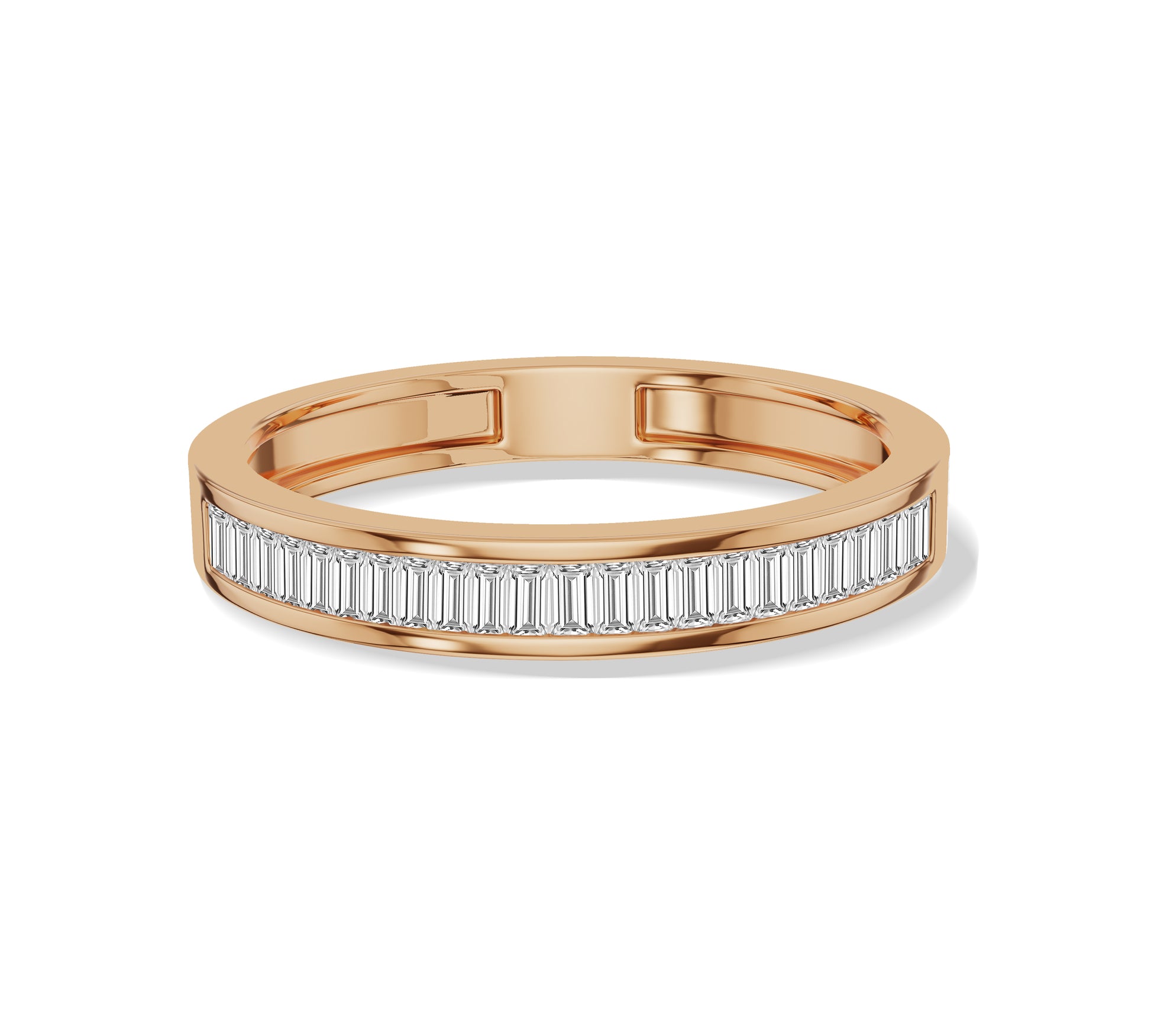 Channel Set Baguette Lab Diamond Ring