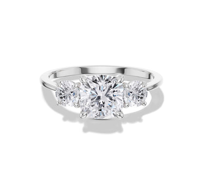 3 carat cushion cut diamond ring