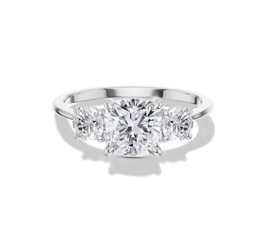 3 carat cushion cut diamond ring