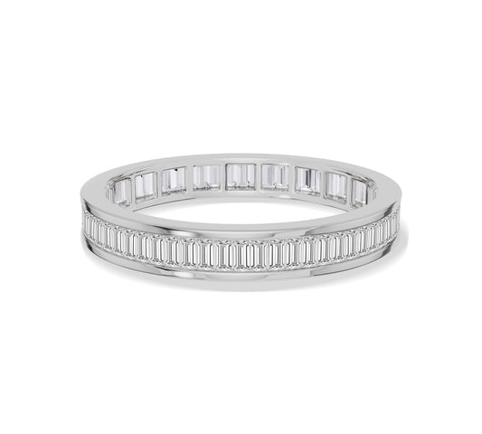 Sparkling baguette stones in channel set