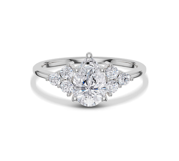 Lab Grown Pear Earthy Engagement Ring