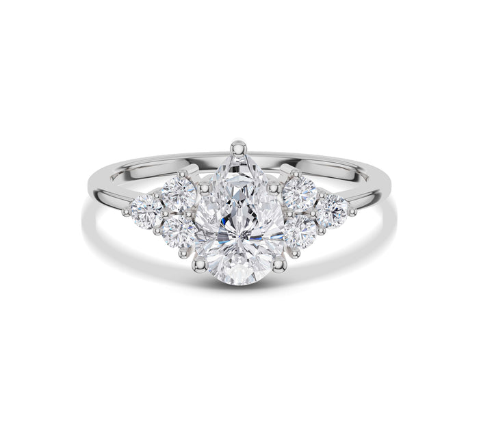 Lab Grown Pear Earthy Engagement Ring