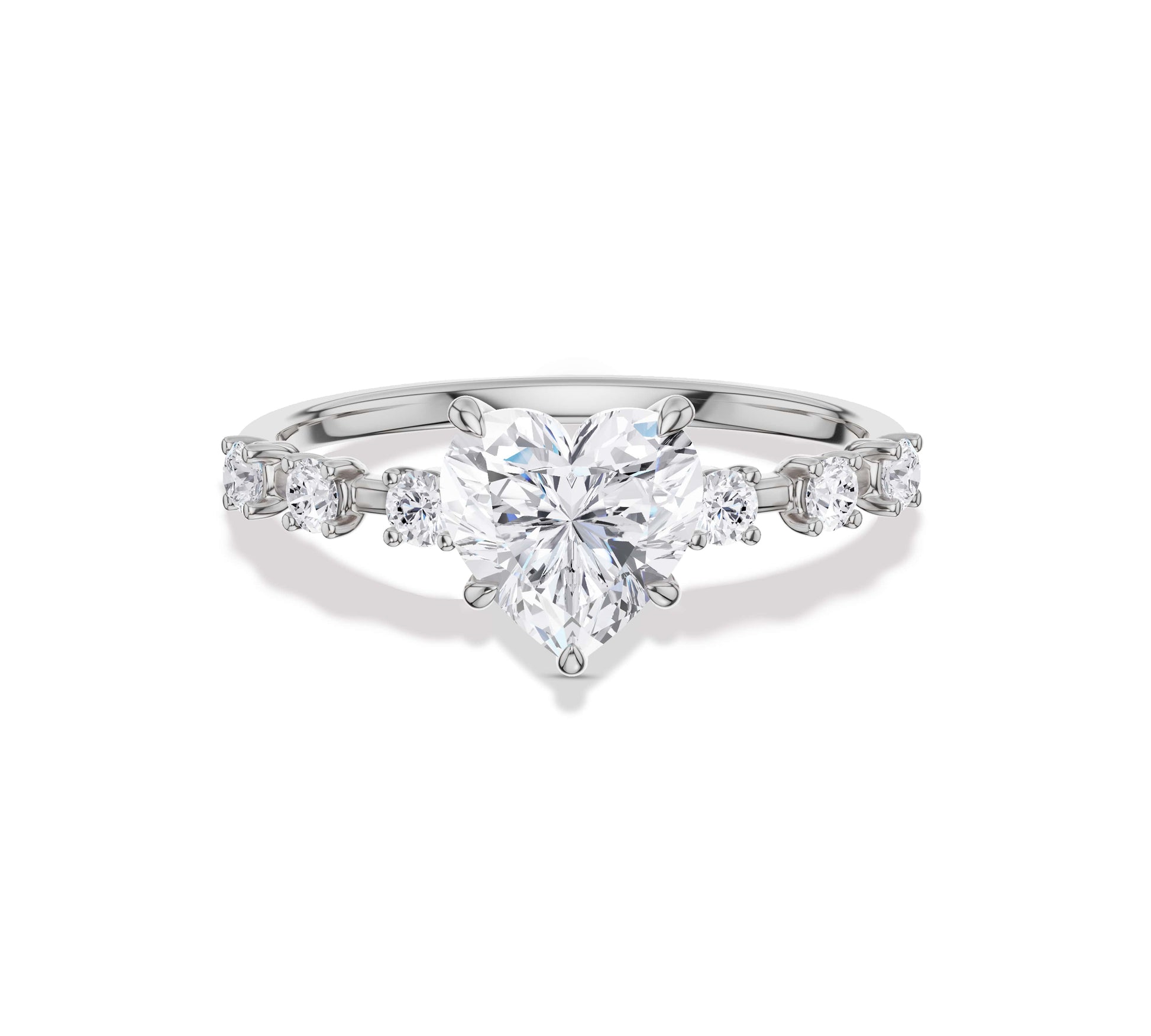 heart shaped diamond engagement ring
