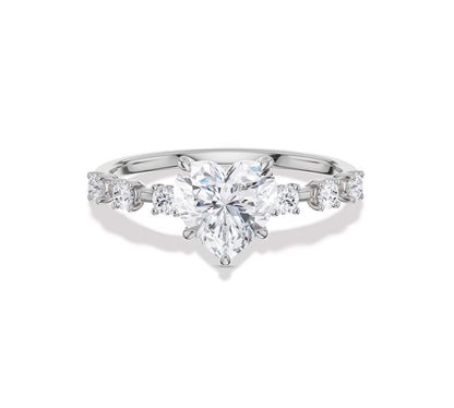 heart shaped diamond engagement ring