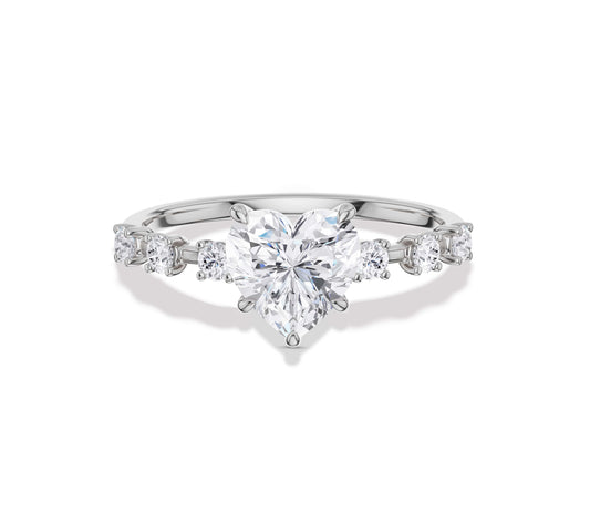 heart shaped diamond engagement ring