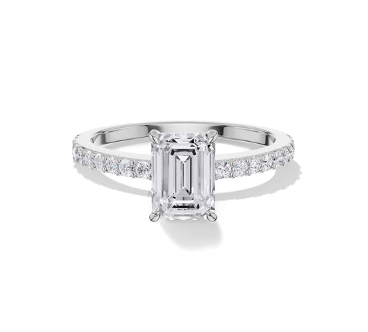 diamond and emerald engagement ring