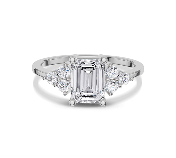 Emerald Cut Nature Inspired Engagement Ring