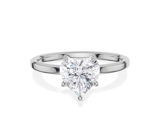 engagement ring heart shaped