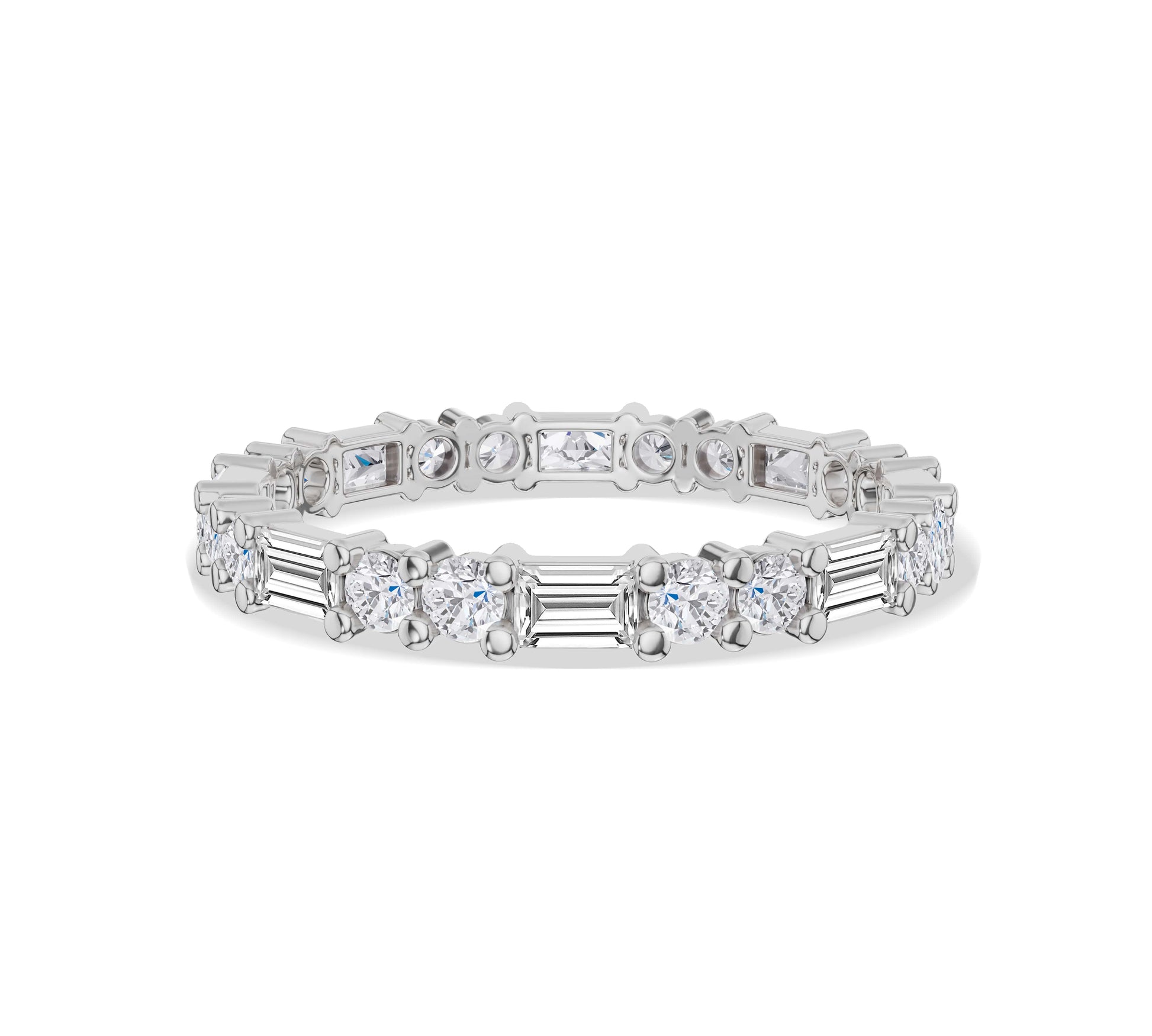 diamond band ring​ in white gold