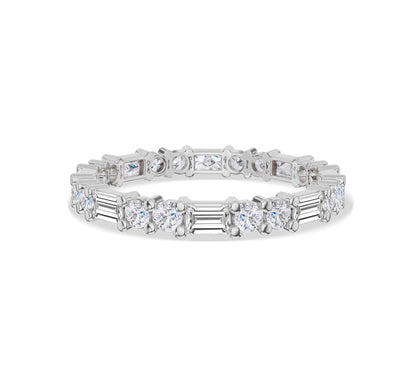 diamond band ring​ in white gold