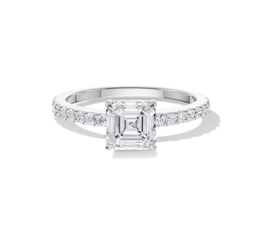 engagement ring with pave
