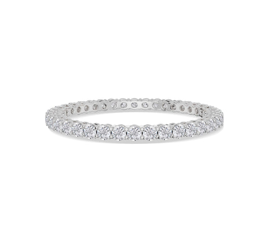 Elegant round diamond endless ring