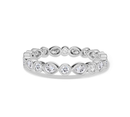 White gold full eternity bezel diamond ring