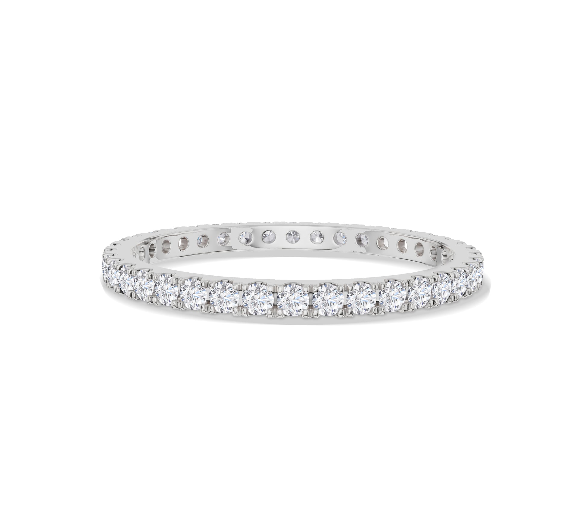 Slim gold ring with sparkling diamonds