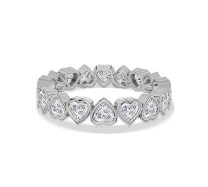 white gold heart band