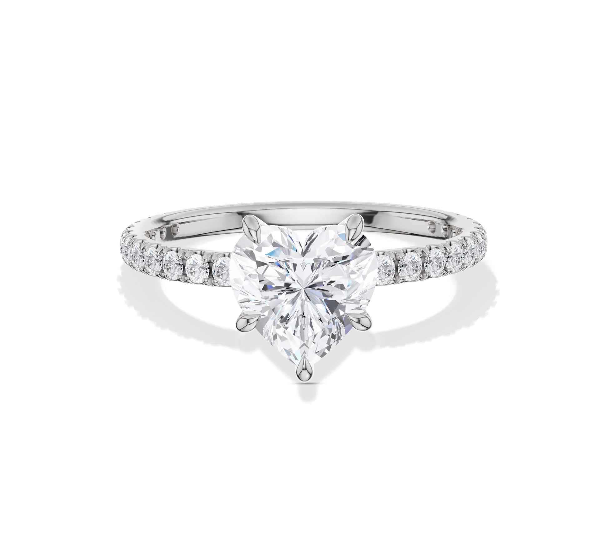 white gold Heart Shaped Engagement Ring