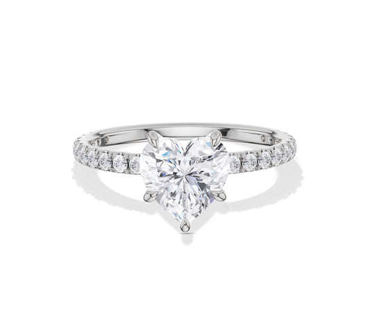 white gold Heart Shaped Engagement Ring