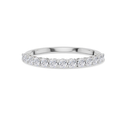 white gold round diamond band