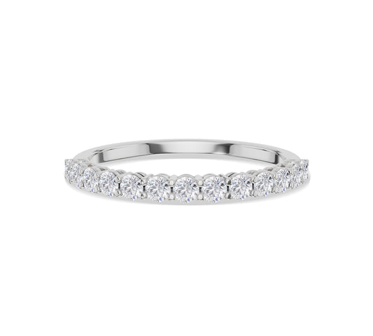 white gold round diamond band